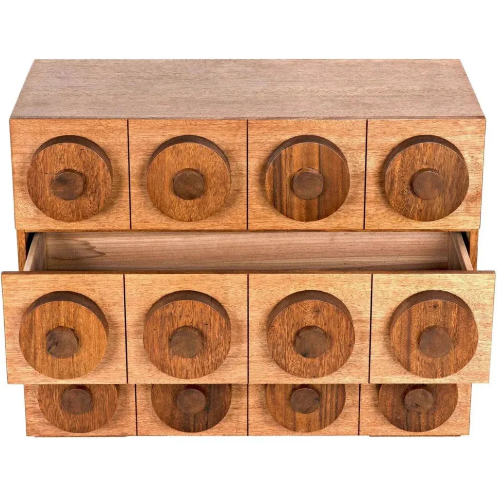 Lego Wood Dark Walnut Sideboard 3 Drawers - LOOMLAN - Noir - Sideboards