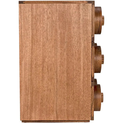 Lego Wood Dark Walnut Sideboard 3 Drawers - LOOMLAN - Noir - Sideboards