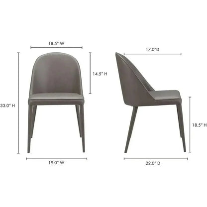 Legs Burton Dining Chair Set of 2 - LOOMLAN - Moe's Home - Dining Chairs