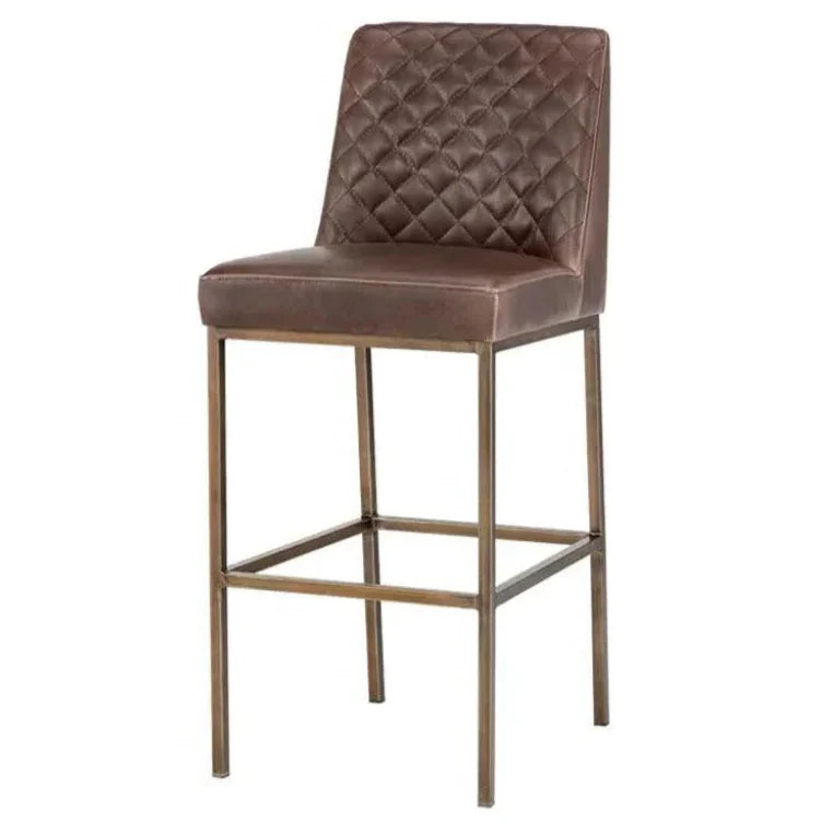 Leighland Leather Classic Barstool - LOOMLAN - SUNPAN - Bar Stools