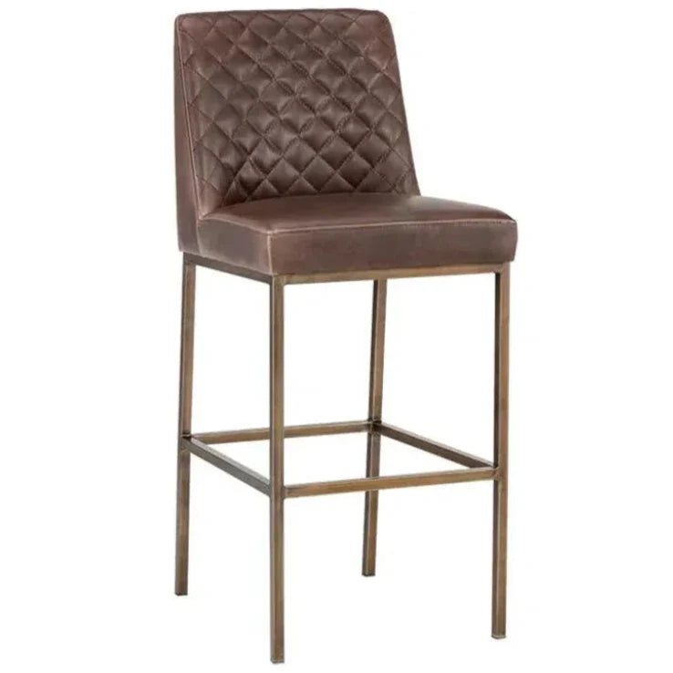Leighland Leather Classic Barstool - LOOMLAN - SUNPAN - Bar Stools