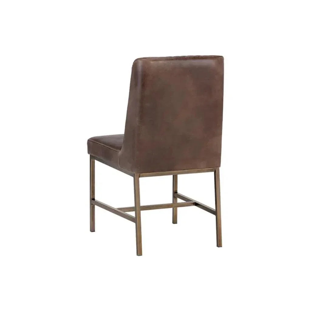 Leighland Leather Armless Dining Chair 2PC - LOOMLAN - SUNPAN - Dining Chairs