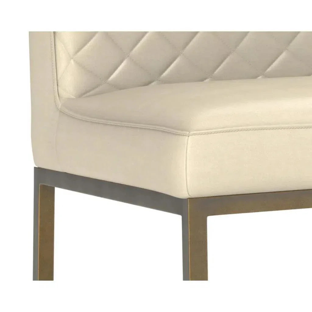 Leighland Leather Armless Dining Chair 2PC - LOOMLAN - SUNPAN - Dining Chairs