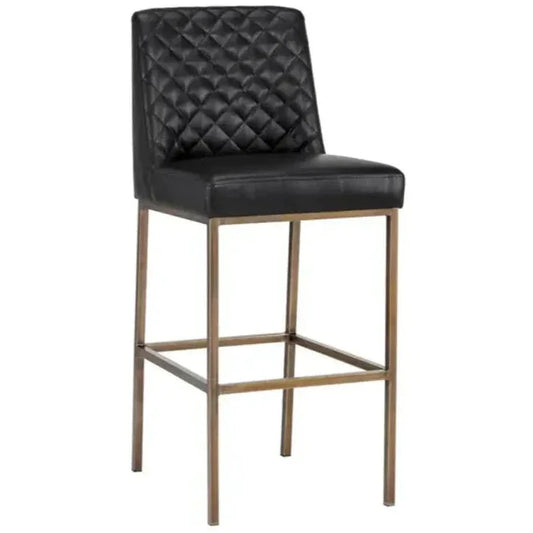 Leighland Leather Barstool - LOOMLAN - SUNPAN - Bar Stools