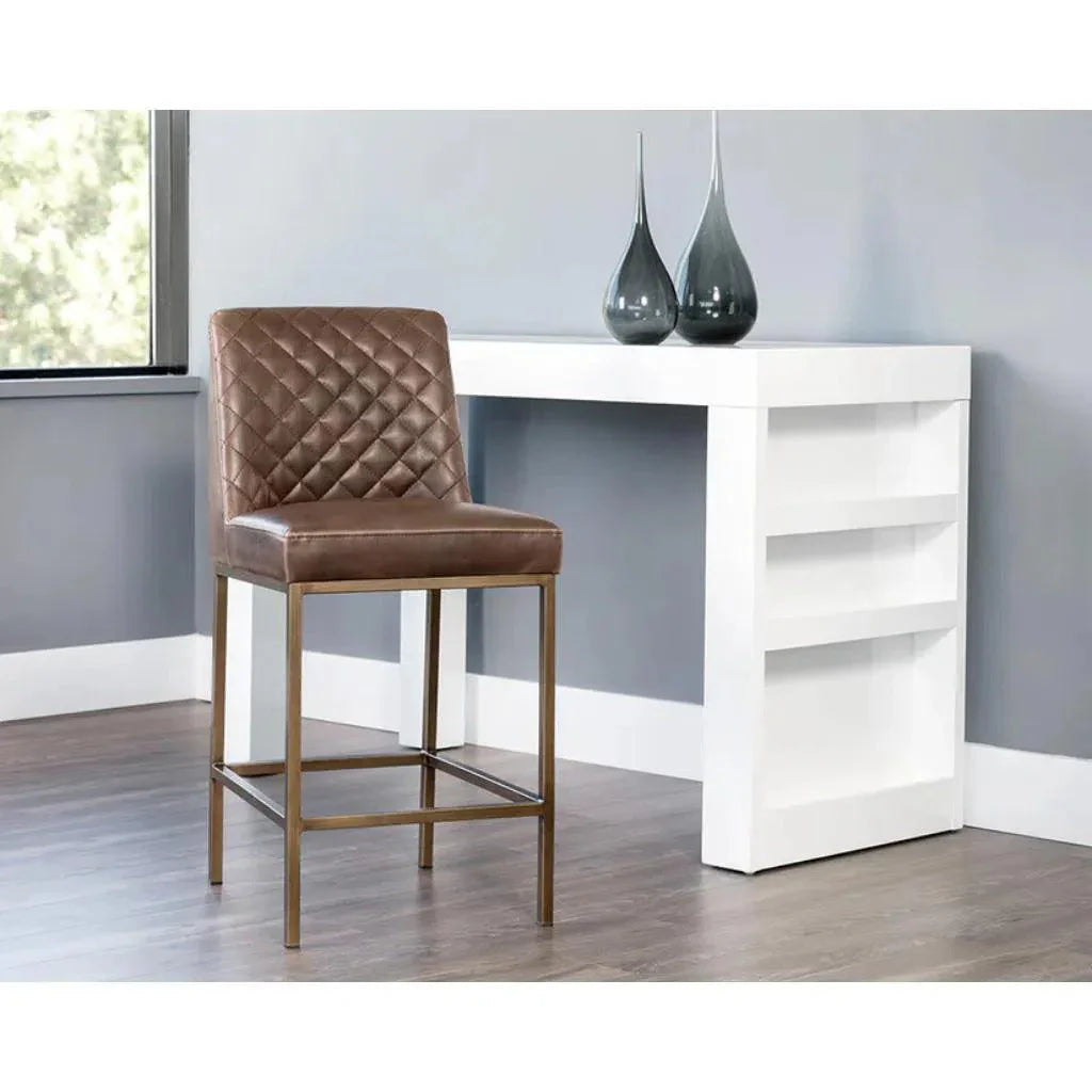 Leighland Leather Classic Counter Stool - LOOMLAN - SUNPAN - Counter Stools