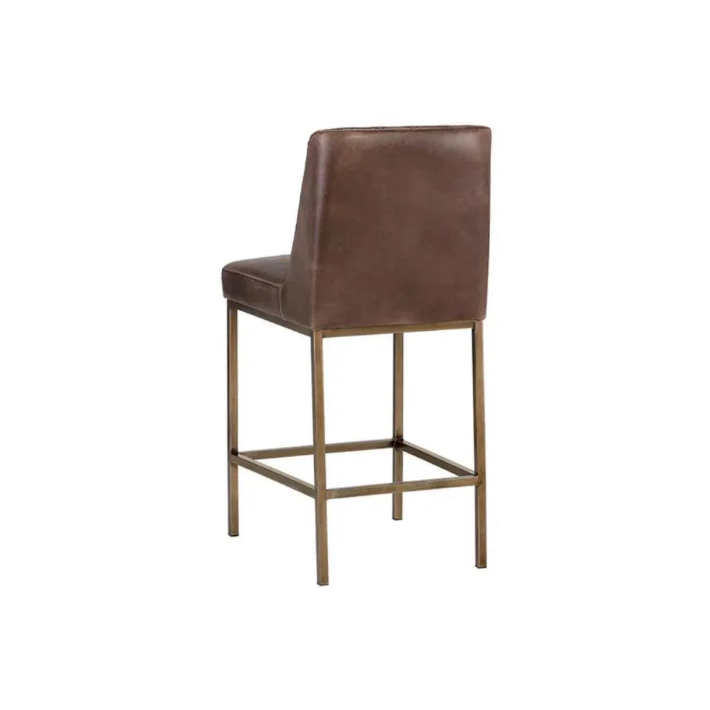 Leighland Leather Classic Counter Stool - LOOMLAN - SUNPAN - Counter Stools