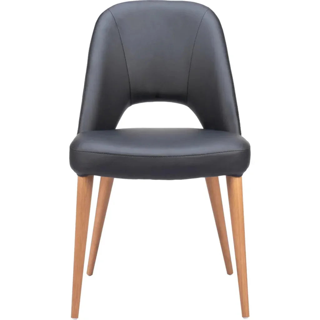 Leith Black Armless Dining Chair (Set of 2) - LOOMLAN - Zuo Modern - Dining Chairs