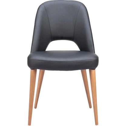 Leith Black Armless Dining Chair (Set of 2) - LOOMLAN - Zuo Modern - Dining Chairs