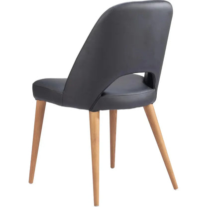 Leith Black Armless Dining Chair (Set of 2) - LOOMLAN - Zuo Modern - Dining Chairs