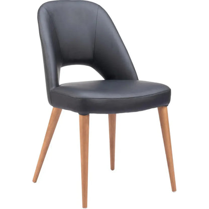 Leith Black Armless Dining Chair (Set of 2) - LOOMLAN - Zuo Modern - Dining Chairs