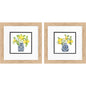 Lemon Life Blue Framed Wall Art 2PC