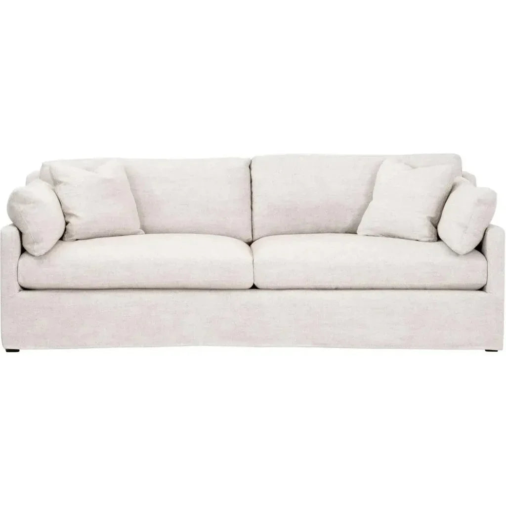 Lena 95" Slope Arm Slipcover Sofa Bisque - LOOMLAN - Essentials For Living - Sofas & Loveseats