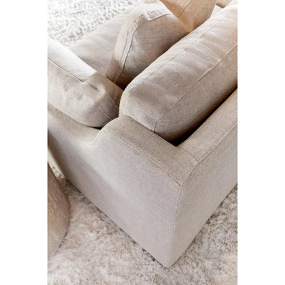 Lena 95" Slope Arm Slipcover Sofa Bisque - LOOMLAN - Essentials For Living - Sofas & Loveseats