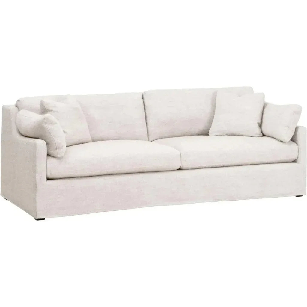 Lena 95" Slope Arm Slipcover Sofa Bisque - LOOMLAN - Essentials For Living - Sofas & Loveseats
