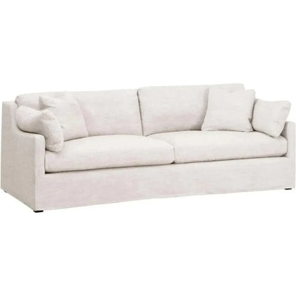 Lena 95" Slope Arm Slipcover Sofa Bisque - LOOMLAN - Essentials For Living - Sofas & Loveseats