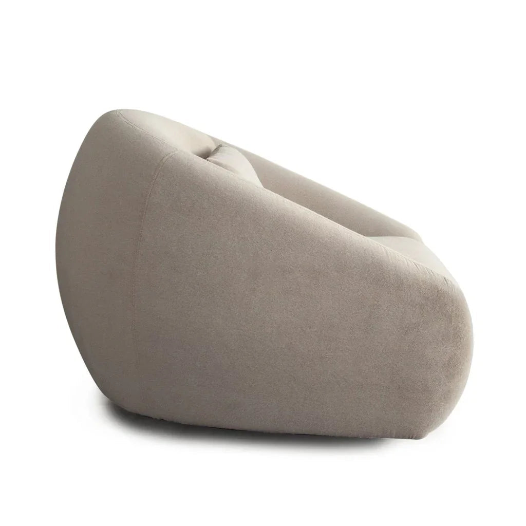 Lena Fawn Fabric Swivel Accent Chair - LOOMLAN - Diamond Sofa - Club Chairs