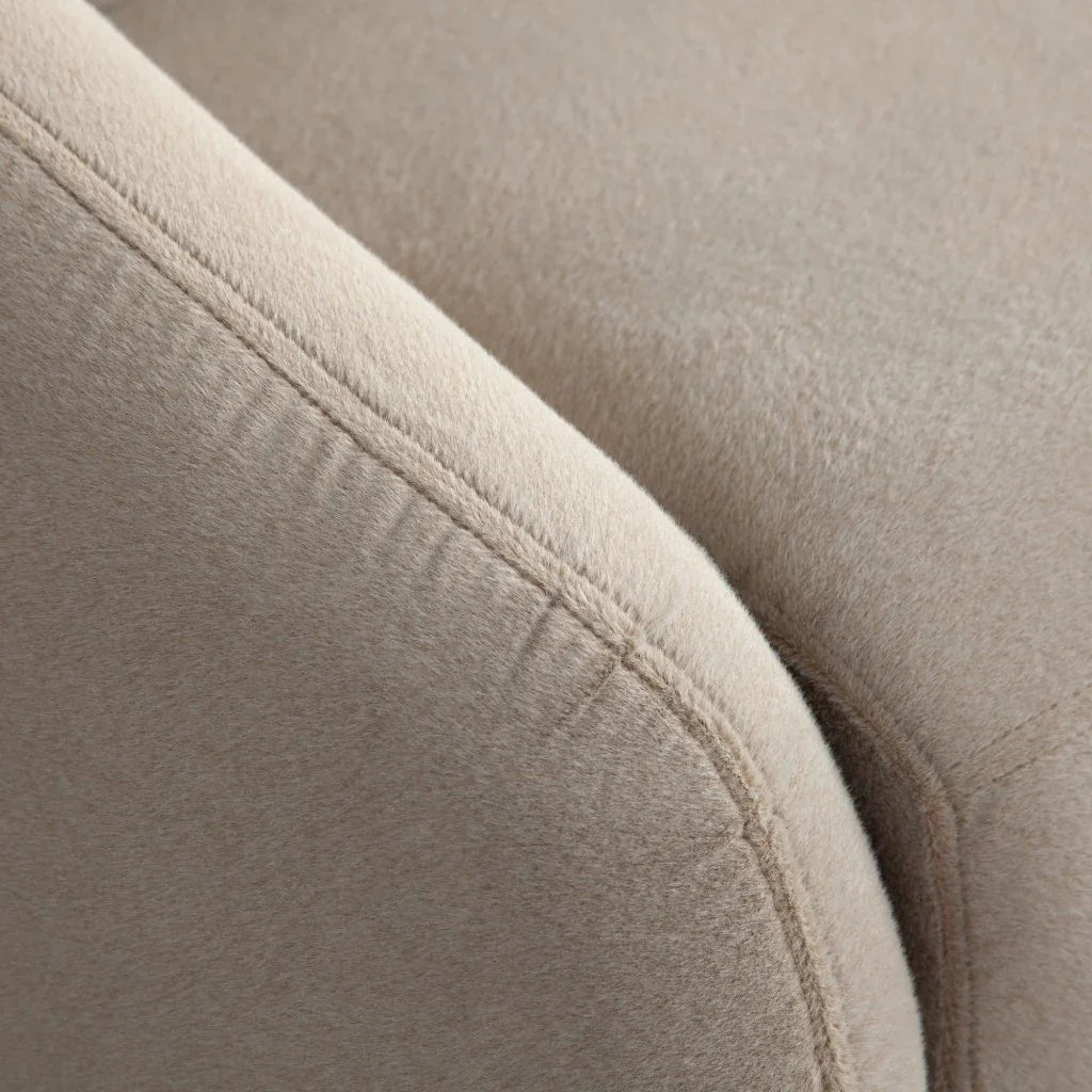 Lena Fawn Fabric Swivel Accent Chair - LOOMLAN - Diamond Sofa - Club Chairs