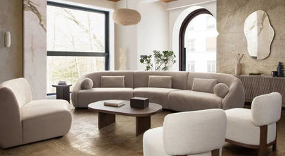 Lena Fawn Faux Alpaca Fabric Sectional-Modular Sofas-Diamond Sofa-LOOMLAN