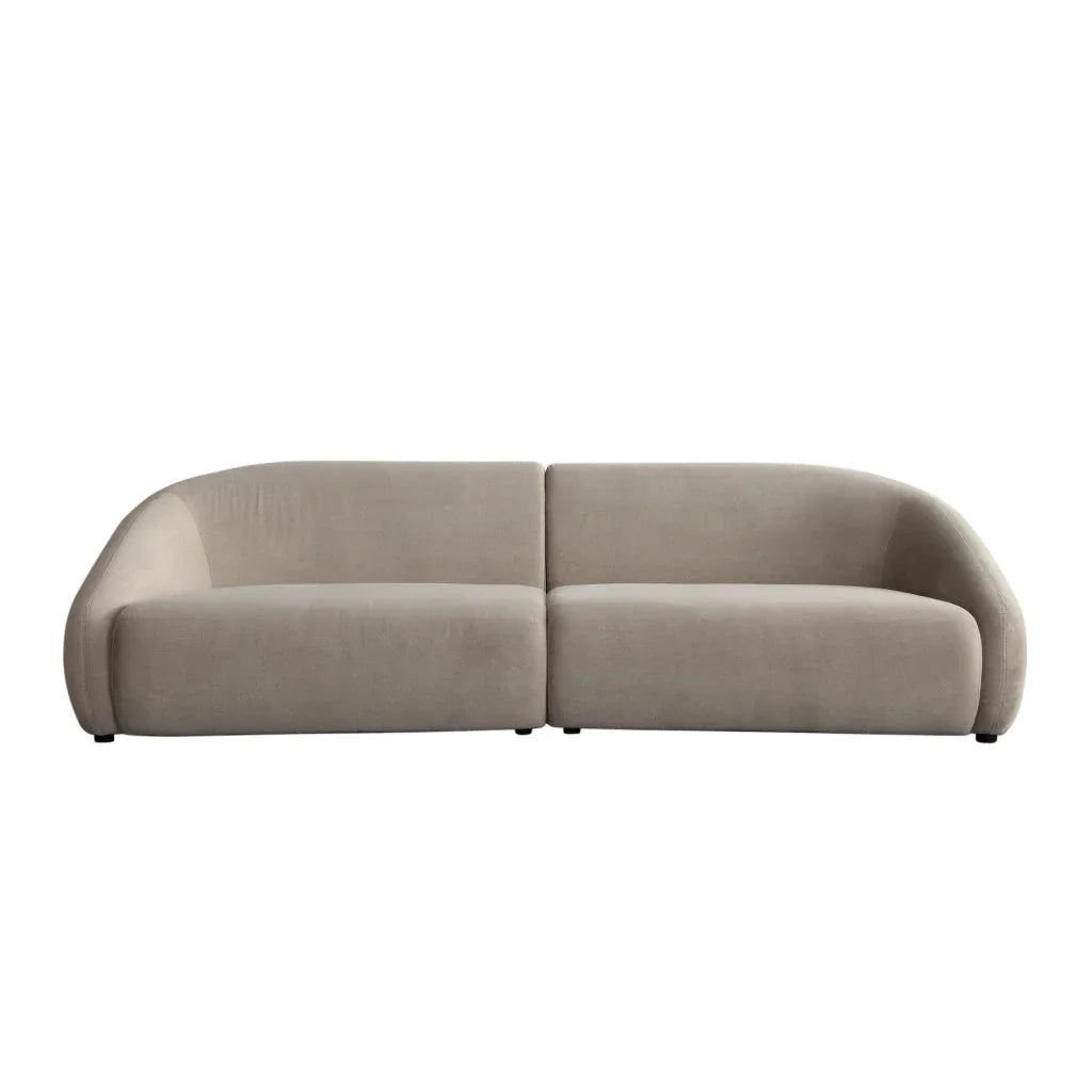 Lena Fawn Faux Alpaca Fabric Sofa - LOOMLAN - Diamond Sofa - Sofas & Loveseats