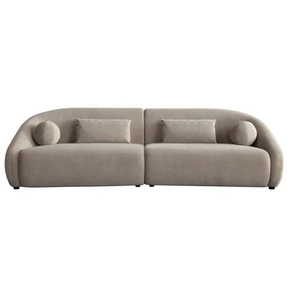 Lena Fawn Faux Alpaca Fabric Sofa - LOOMLAN - Diamond Sofa - Sofas & Loveseats