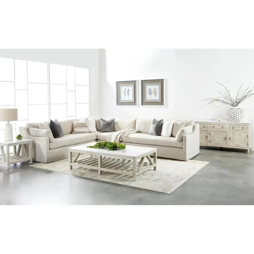 Lena Modular Slipcover 2-Seat Left Sofa Performance-Modular Components-Essentials For Living-LOOMLAN