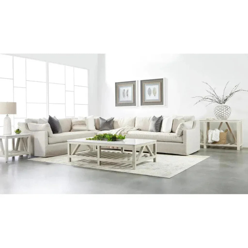 Lena Modular Slipcover 2-Seat Right Sofa-Modular Components-Essentials For Living-LOOMLAN
