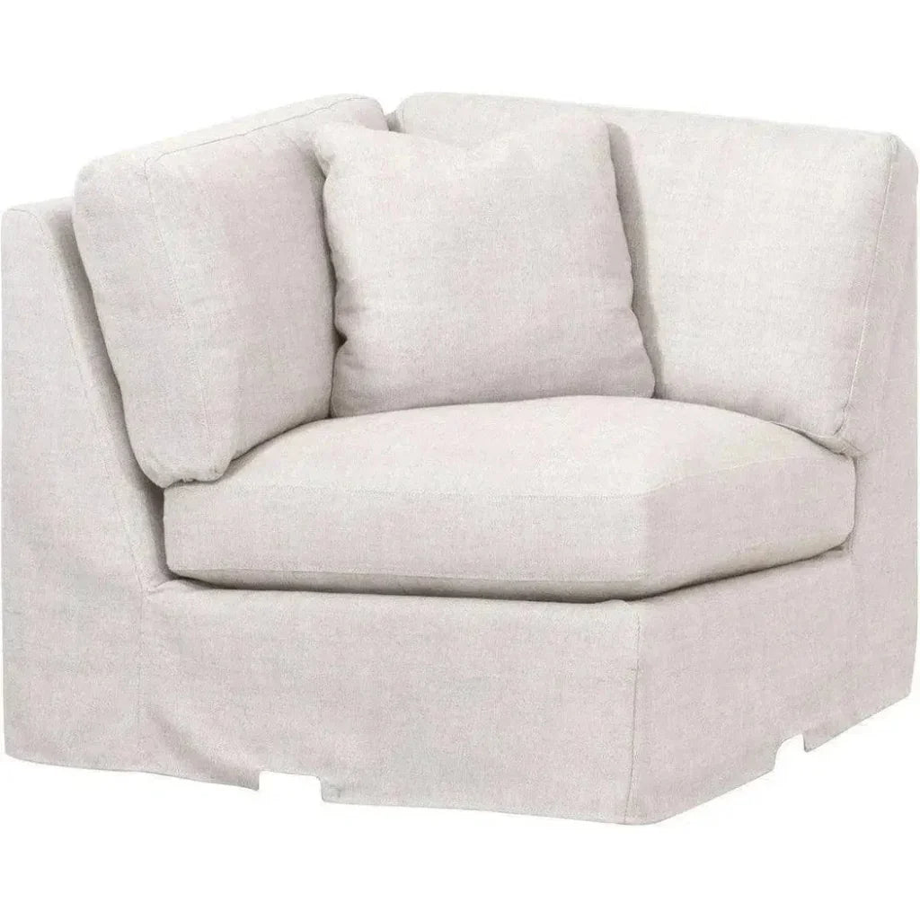 Lena Modular Slipcover Corner Chair Performance-Modular Components-Essentials For Living-LOOMLAN