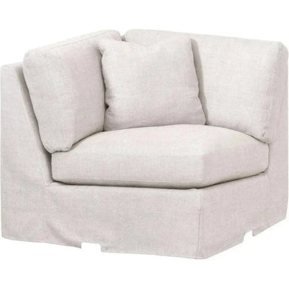 Lena Modular Slipcover Corner Chair Performance-Modular Components-Essentials For Living-LOOMLAN