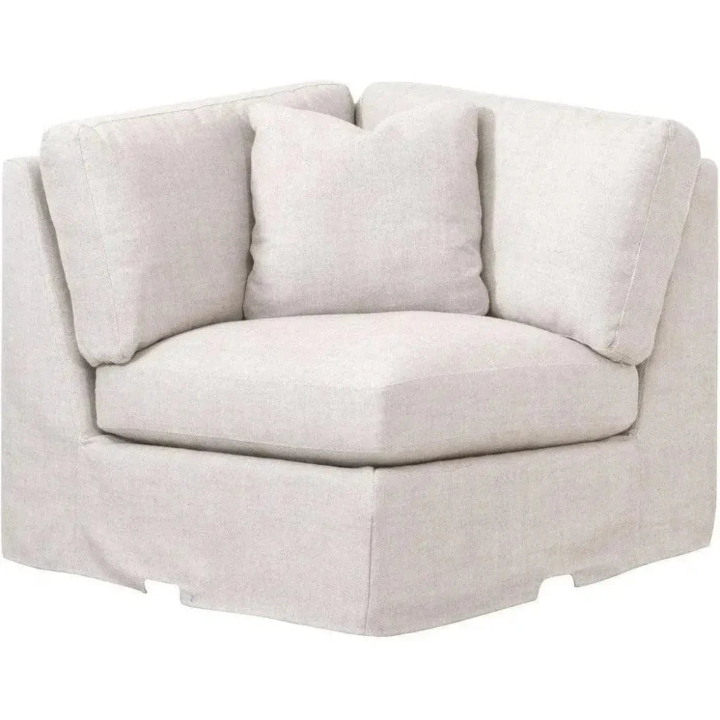 Lena Modular Slipcover Corner Chair Performance-Modular Components-Essentials For Living-LOOMLAN