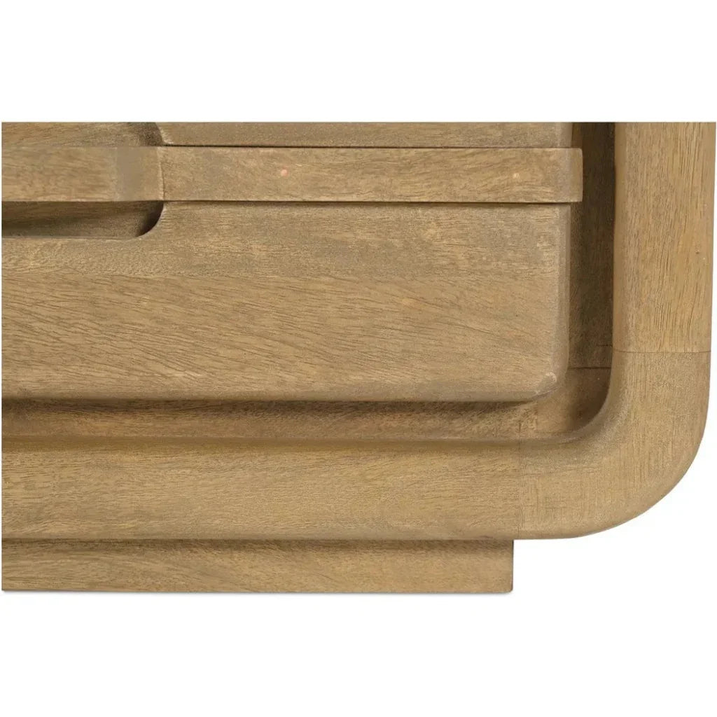 Lennon Mango Wood Brown Nightstand - LOOMLAN - Moe's Home - Nightstands