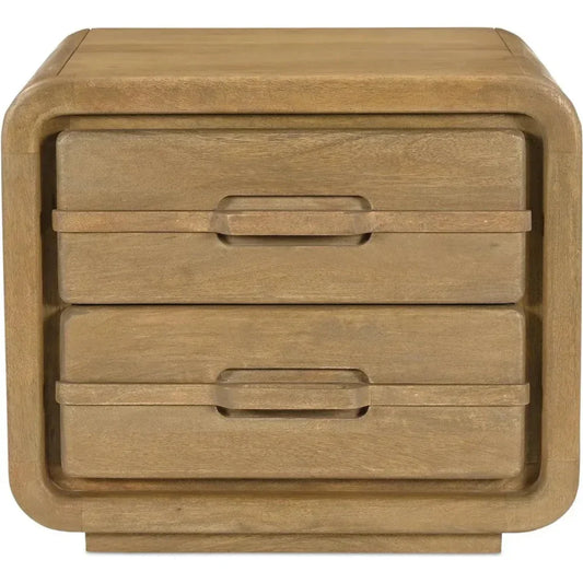 Lennon Mango Wood Brown Nightstand - LOOMLAN - Moe's Home - Nightstands