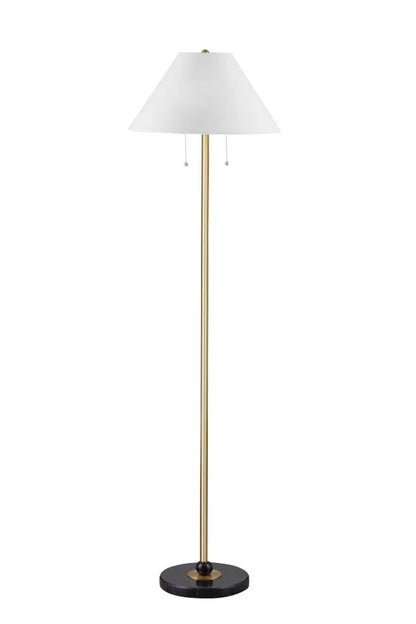 Lenor Marble Base Floor Lamp-Floor Lamps-Bassett Mirror-LOOMLAN