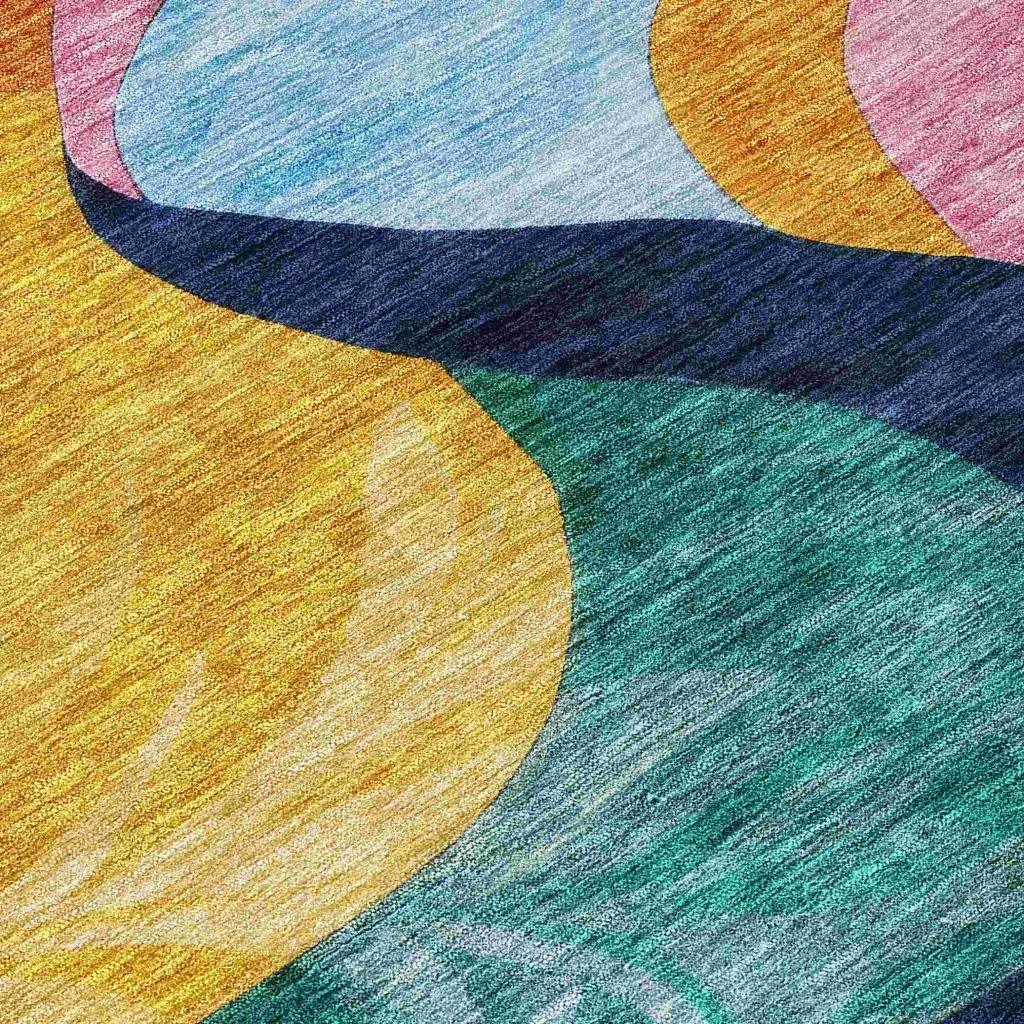 Leo Green Washable Indoor-Outdoor Rug-Outdoor Rugs-LOOMLAN Rugs-LOOMLAN