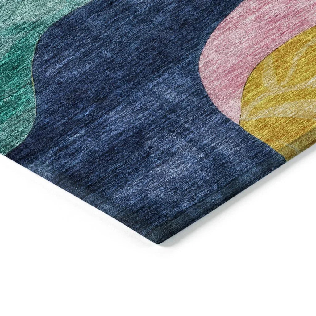 Leo Green Washable Indoor-Outdoor Rug-Outdoor Rugs-LOOMLAN Rugs-LOOMLAN