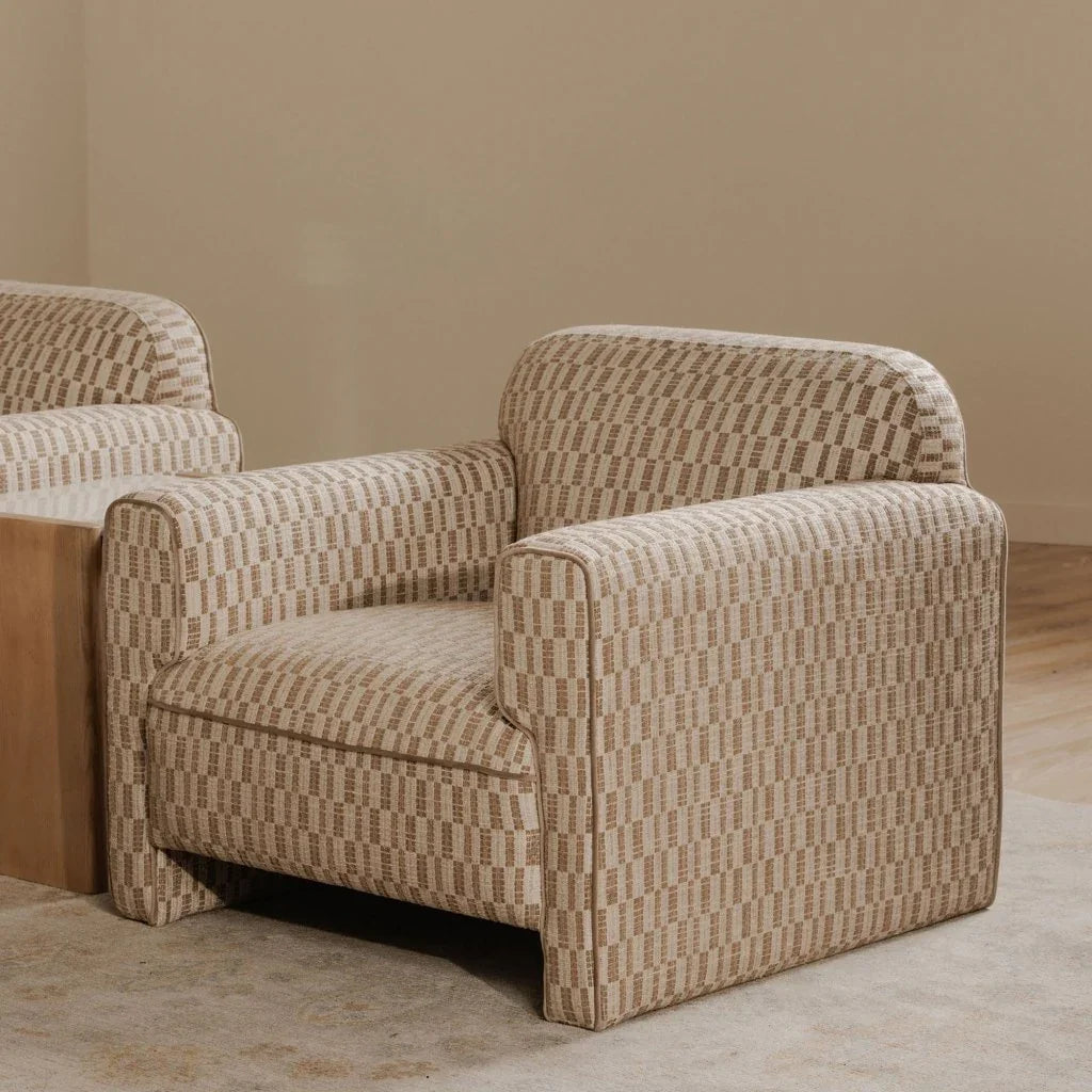 Leo Modern Geometric Design Accent Chair - LOOMLAN - Moe's Home - Club Chairs