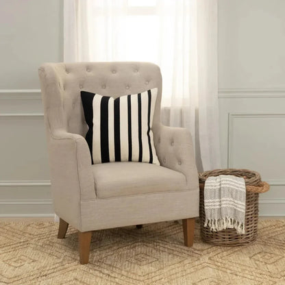 Leo Striped Couch Throw Pillow Covers Down Insert - LOOMLAN - LOOMLAN - Throw Pillows