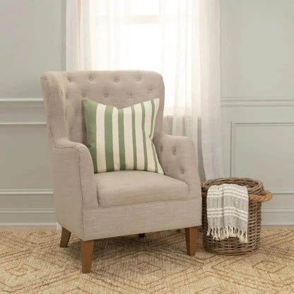 Leo Striped Couch Throw Pillow Covers Down Insert - LOOMLAN - LOOMLAN - Throw Pillows