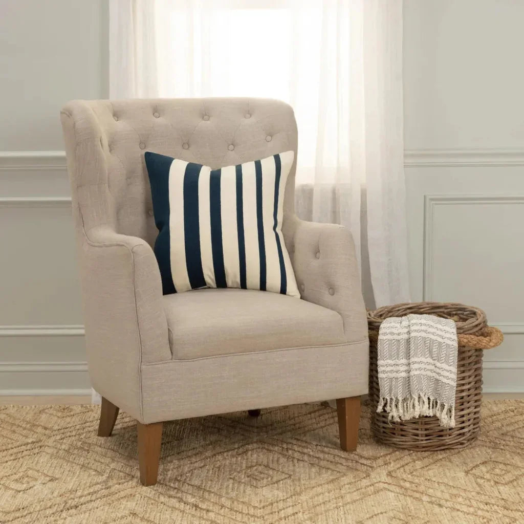 Leo Striped Couch Throw Pillow Covers Down Insert - LOOMLAN - LOOMLAN - Throw Pillows