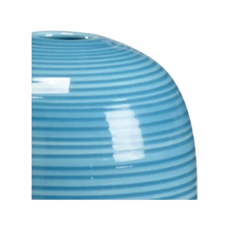 Leon Blue Glazed Ceramic Vase (Set of 3) - LOOMLAN - Chelsea House - Vases & Jars