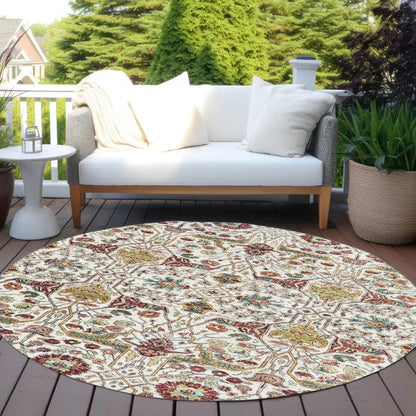Leon Ivory Washable Indoor-Outdoor Rug-Outdoor Rugs-LOOMLAN Rugs-LOOMLAN