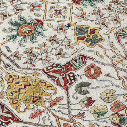 Leon Ivory Washable Indoor-Outdoor Rug-Outdoor Rugs-LOOMLAN Rugs-LOOMLAN