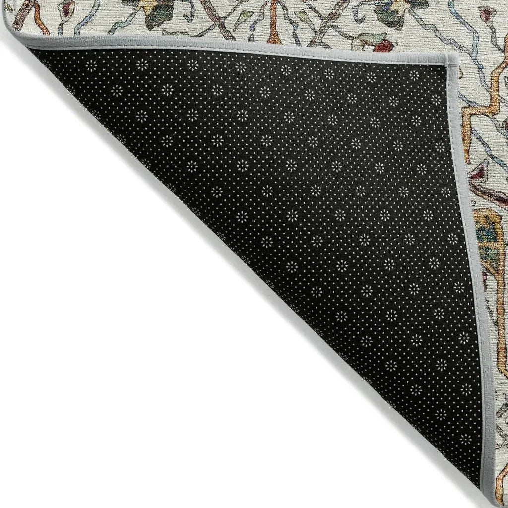 Leon Ivory Washable Indoor-Outdoor Rug-Outdoor Rugs-LOOMLAN Rugs-LOOMLAN