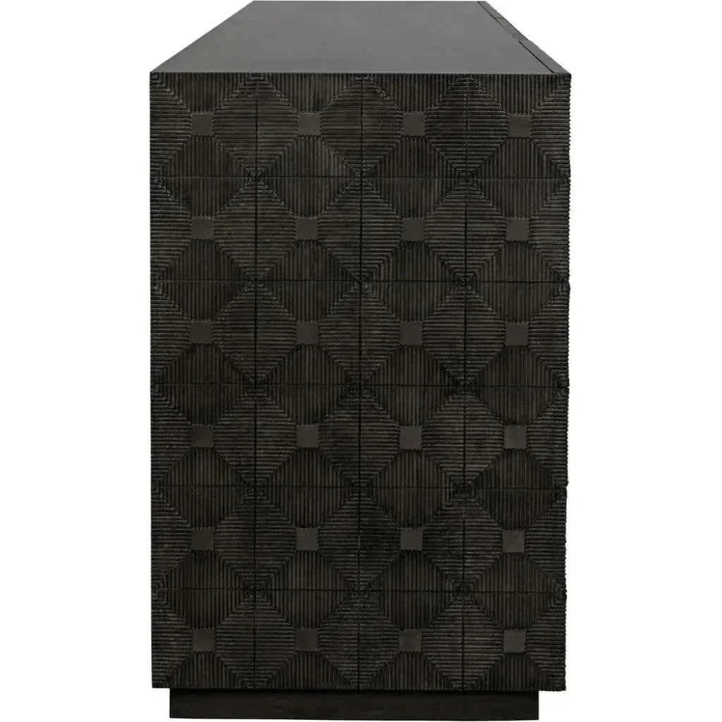 Leon Wood Black Dresser - LOOMLAN - Noir - Dressers