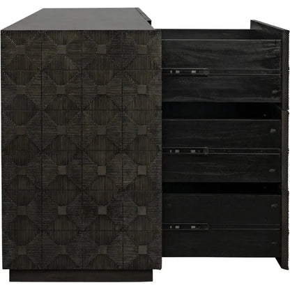 Leon Wood Black Dresser - LOOMLAN - Noir - Dressers