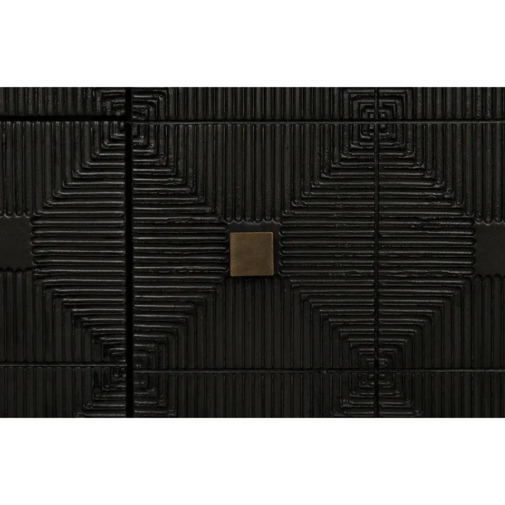 Leon Wood Black Dresser - LOOMLAN - Noir - Dressers