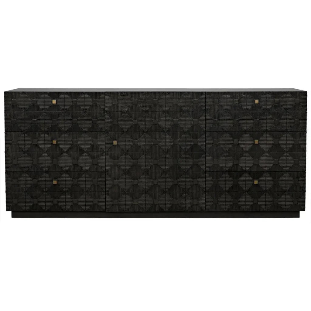 Leon Wood Black Dresser - LOOMLAN - Noir - Dressers