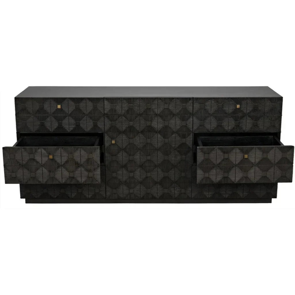 Leon Wood Black Dresser - LOOMLAN - Noir - Dressers