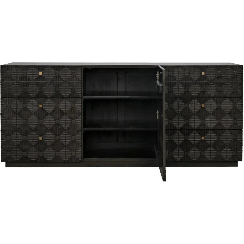 Leon Wood Black Dresser - LOOMLAN - Noir - Dressers