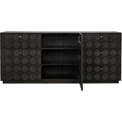 Leon Wood Black Dresser - LOOMLAN - Noir - Dressers