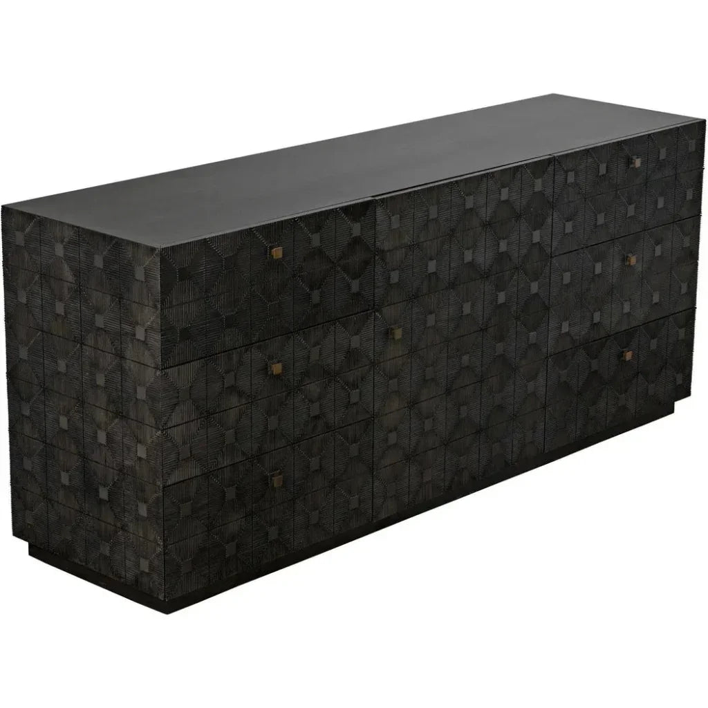 Leon Wood Black Dresser - LOOMLAN - Noir - Dressers